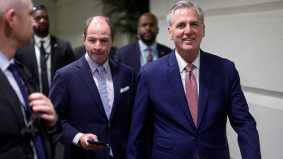 U.S. House Speaker McCarthy arrives for a Republican conference meeting at the U.S. Capitol in Washington