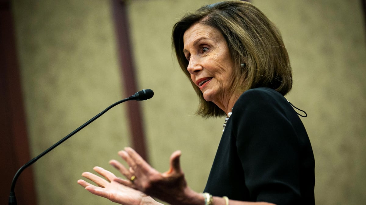 U.S. House Speaker Nancy Pelosi (D-CA) speaks during a news conference on lowering drug costs