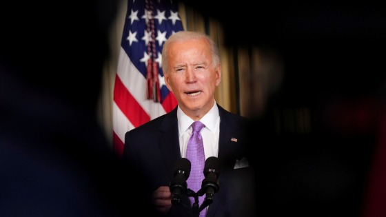 U.S. President Joe Biden at a press conference