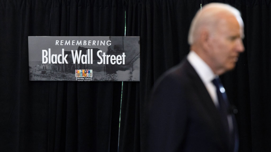 U.S. President Joe Biden in Tulsa on the 100th anniversary of the race massacre