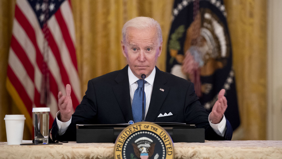 U.S. President Joe Biden participates in a meeting with the White House Competition Council