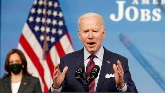 U.S. President Joe Biden speaks about jobs and the economy at the White House