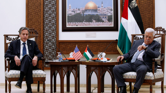 U.S. Secretary of State Antony Blinken meets with Palestinian President Mahmoud Abbas