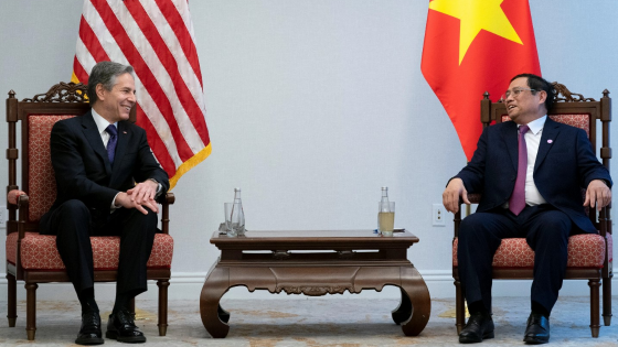 U.S. Secretary of State Antony Blinken meets with Vietnamese Prime Minister Pham Minh Chinh during a bilateral meeting in Washington