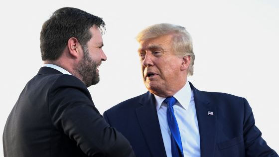 U.S. Senate Republican candidate J.D. Vance with former U.S. President Donald Trump