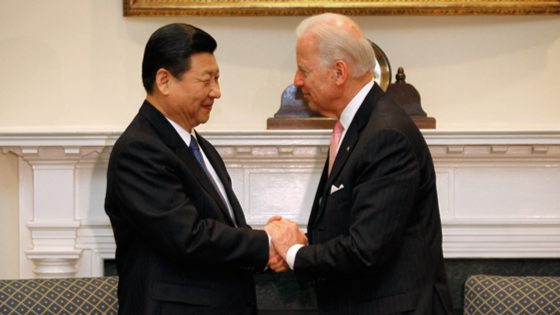 U.S. Vice President Joe Biden and Chinese Vice President Xi Jinping hold an expanded bilateral meeting