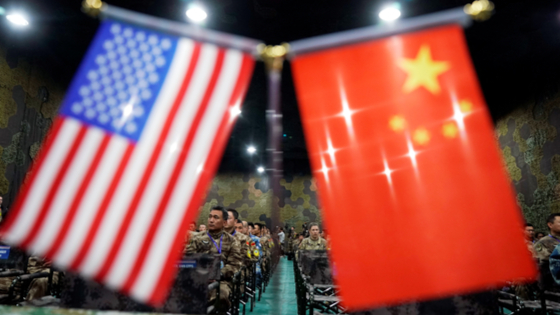 US and China flags side-by-side