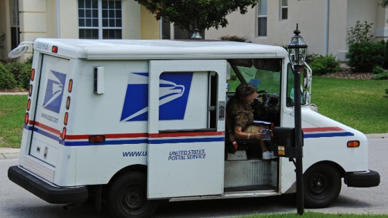 United States Postal Service collection and delivery van