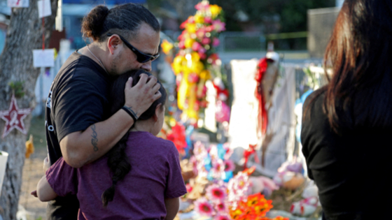 Uvalde shooting memorial site