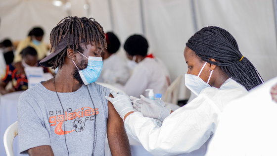 Vaccinaton center in Kigali