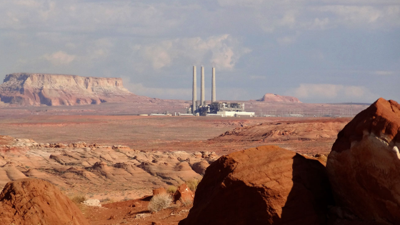 View of the Navajo power generating station near Page, Arizona