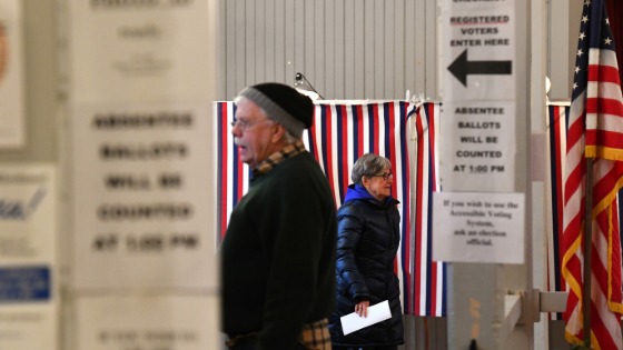 Voters casting their ballots