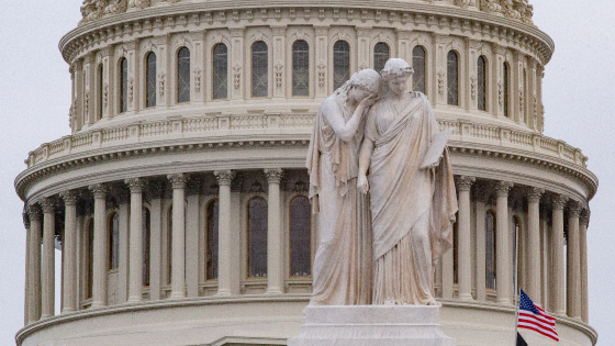 Weeping figures of the Peace Monument