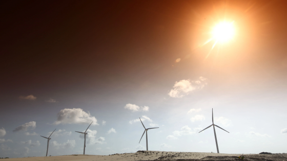 Windmills in the desert