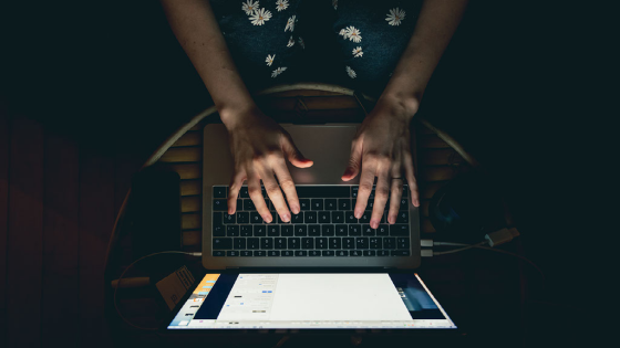 Woman working from home due to the COVID pandemic