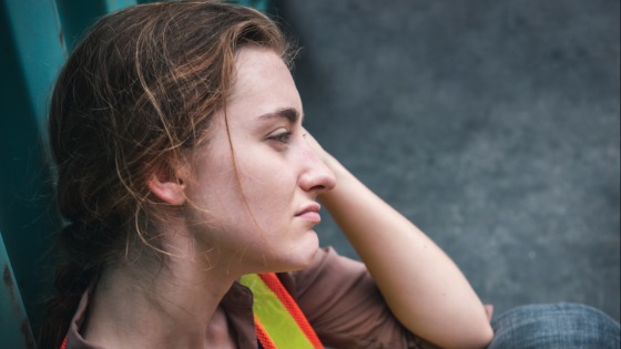 Worker wearing vest