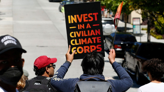 Youth activists march across the Golden Gate Bridge